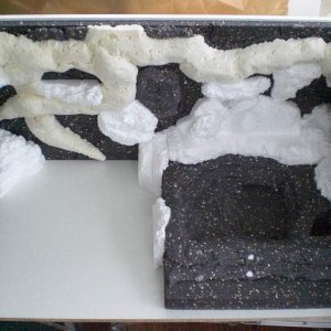 Expanding foam.