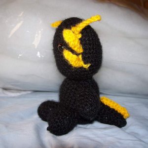 Side view evil black axi