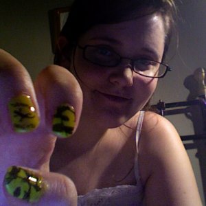 first 3 nails ready, very proud!