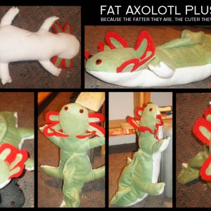 This was my final prototype version of a 22 inch axolotl plush, which I intend on modifying and bringing back.