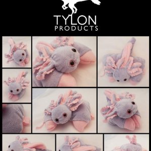 I adore pillow pets- and decided I would give it a shot and make a cute little lavender axolotl with some leftover fabric.