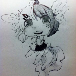 A gijinka of LadyAquarius (Bette)'s axolotl Gem. Gem's a chimera axolotl that I felt I had to draw. Gem isn't old enough to sex so if they turn out to