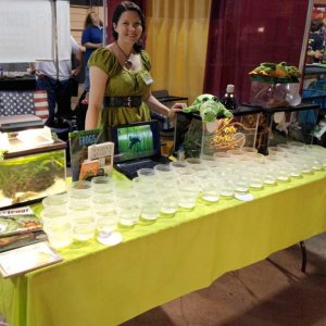 The Aguamigos table! This was our first convention ever.