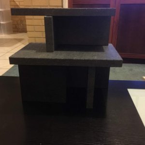 Close up. Custom granite stone structures. Final design and preparation.