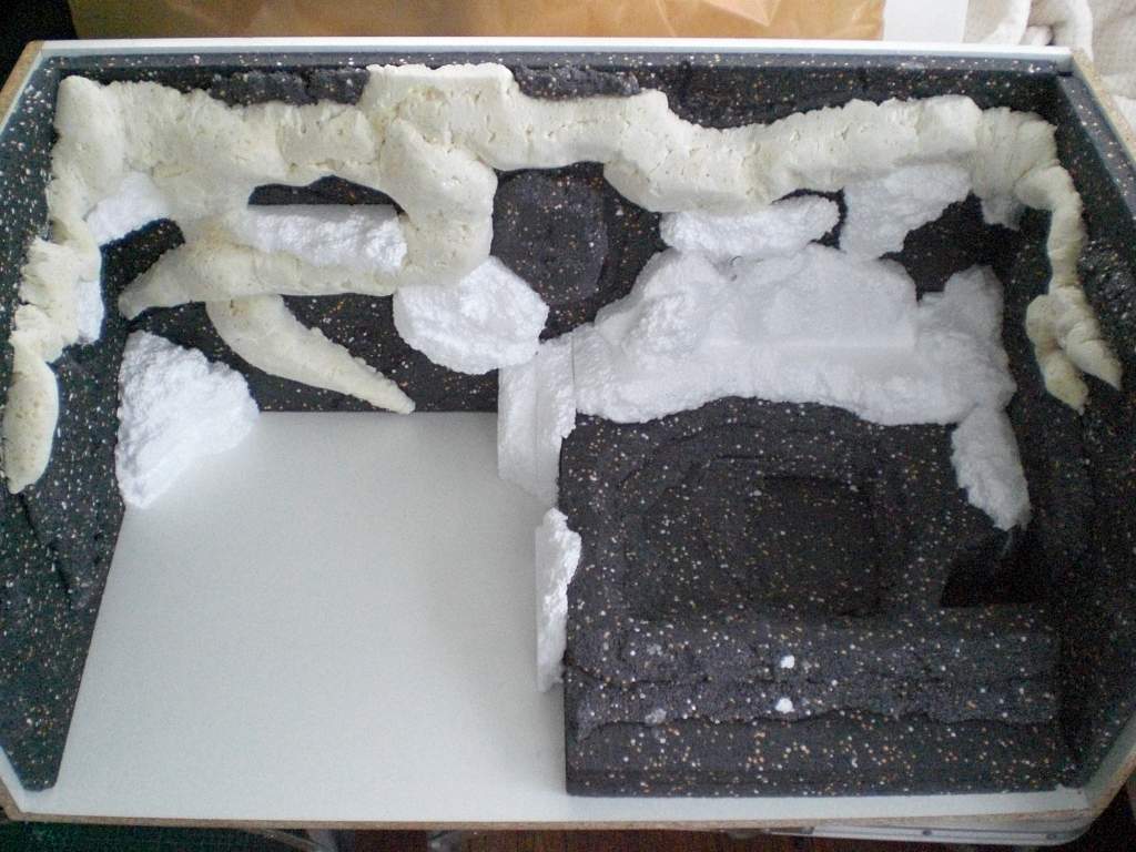 Expanding foam.