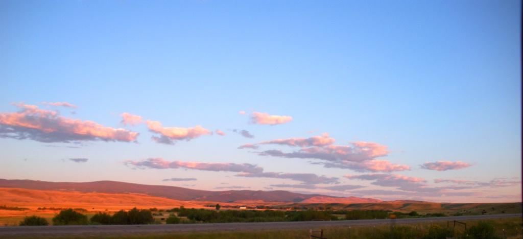 Good morning, Sunshine! Splashed across the Wyoming plains.