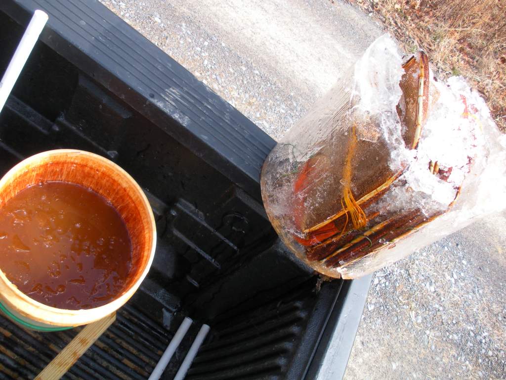 It might could be cold when your bucket of bleach water freezes...