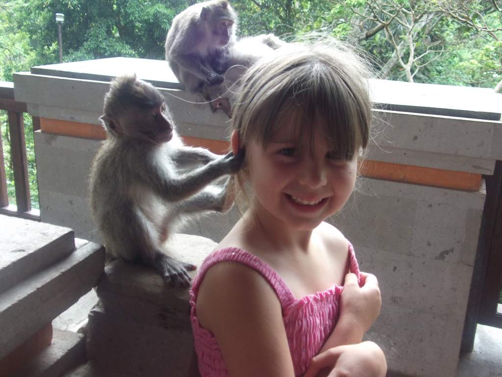 maddy at monkey forest