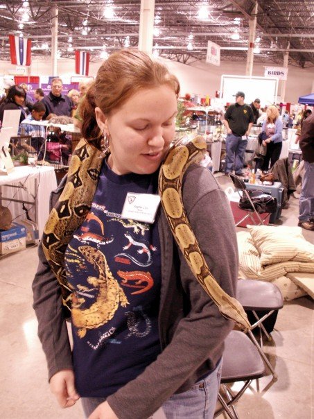 Miss Iowa, redtailed boa.