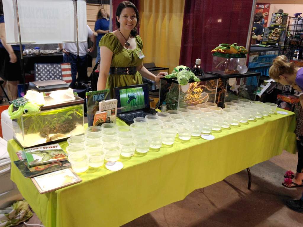 The Aguamigos table! This was our first convention ever.