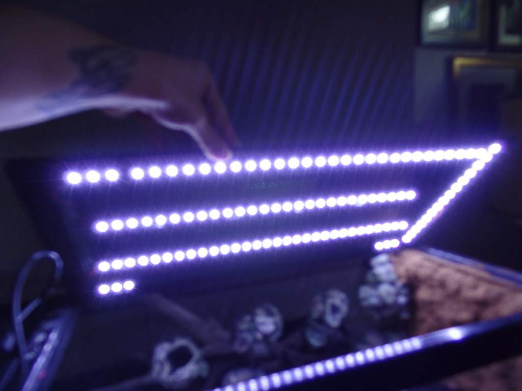 working on the lighting...  I used LED lighting.  Im going to have to add some red colors to even out how blue the white LEDs are.  Don't worry, with 